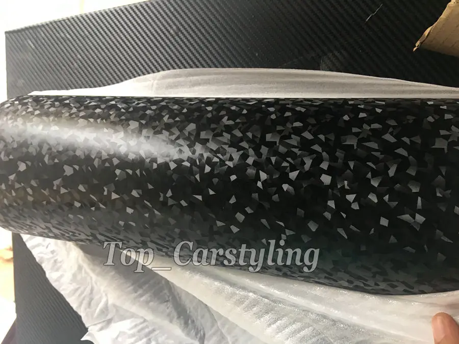 Тисненая 3D стеклянная текстура Черная Виниловая пленка для отделки автомобиля с