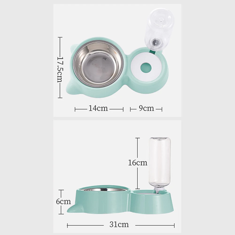 

2021 Pet Dogs Cats Double Bowls Food Water Feeder Container Dispenser For Dogs Cats Drinking High Quality Pet Products