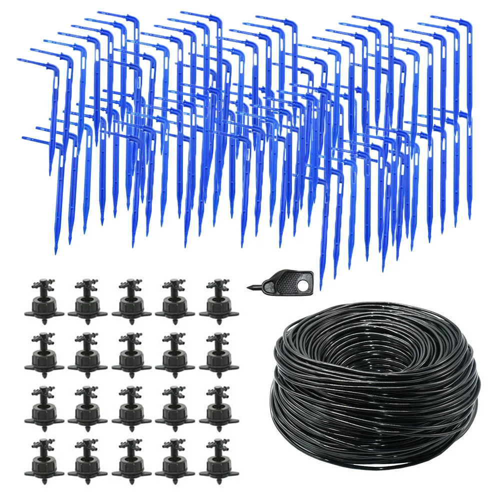 

2L 4L 8L/H Bend Arrow Drip Irrigation System 2/4-Way Emitter Watering Irrigation Greenhouse For 3/5mm hose Potted Bonsai