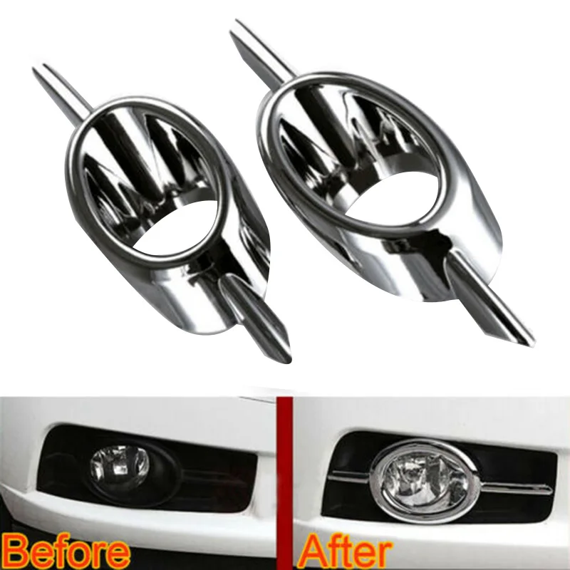 2 шт. хромированный передний противотуманный Светильник Крышка лампы Накладка