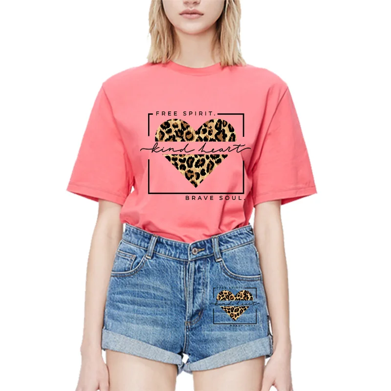 Нашивка с леопардовым сердцем храбровая душа термонаклейки на одежду сделай сам