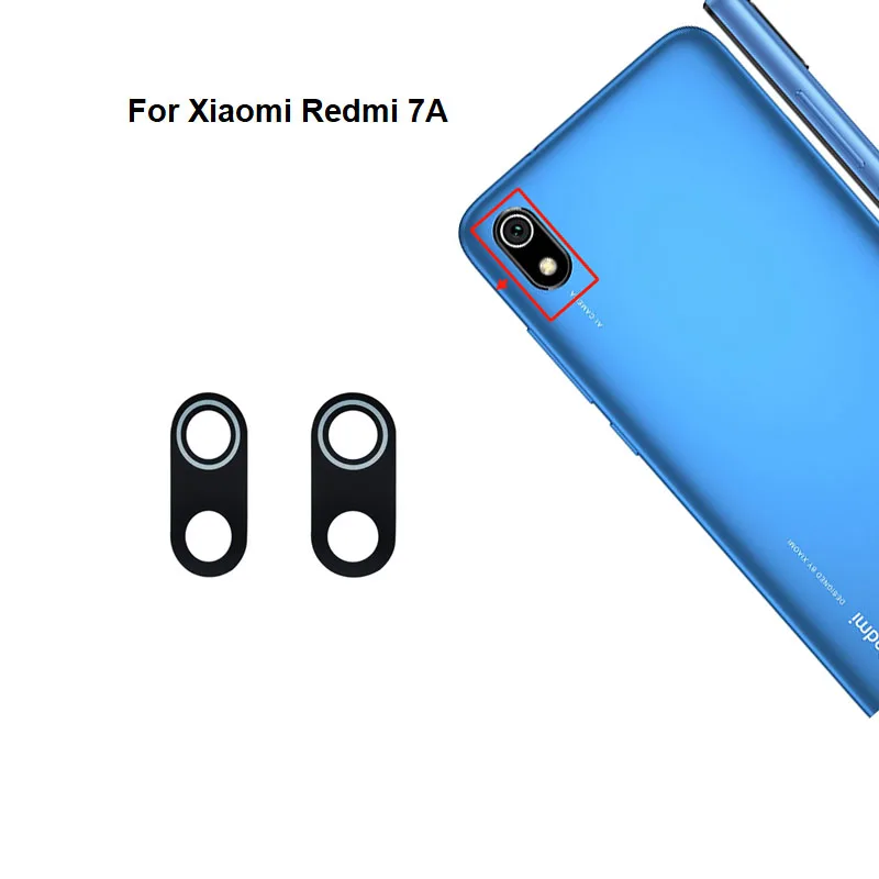 

50PCS New For Xiaomi Redmi 7A MZB7995IN M1903C3EG M1903C3EH M1903C3EI Back Camera Glass Rear Lens With Glue Sticker Adhesive