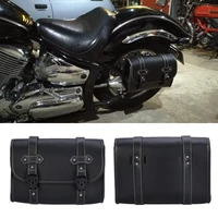 30 dropshippingmotorcycle tool bag retro durable faux leather saddlebag container holder for honda for sportster xl883 xl1200