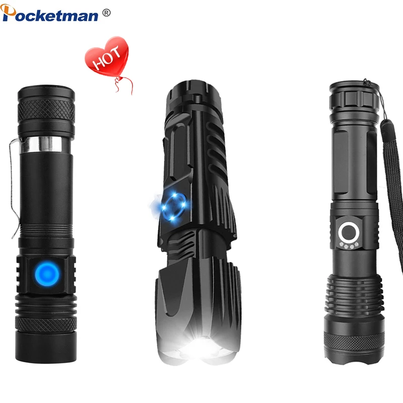 Супер Мощный тактический фонарик XHP90.2 водонепроницаемый масштабифонарь емый