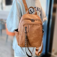 2021 pu leather backpack female fashion rucksack new designer vintage shoulder bag mochila feminina escola school bag backpack