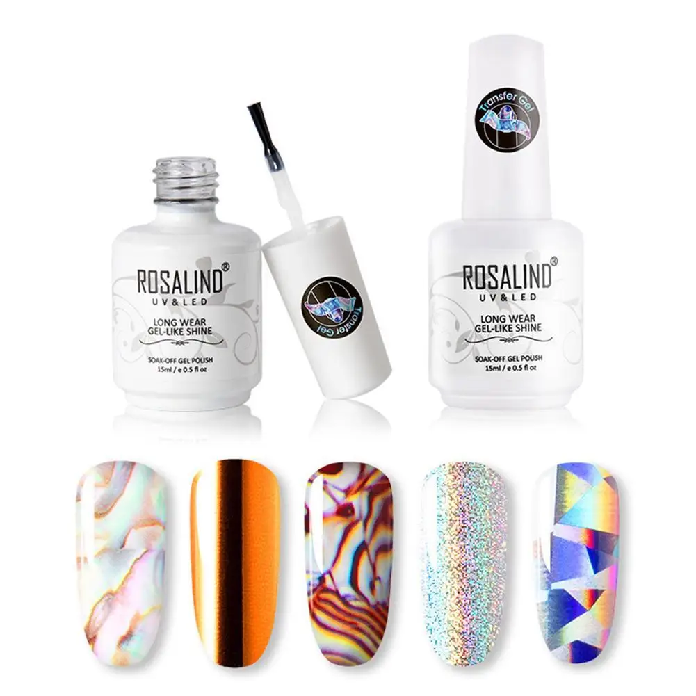 ROSALIND переводной Гель-лак для ногтей с наклейкой гель Гибридный Праймер УФ лампа