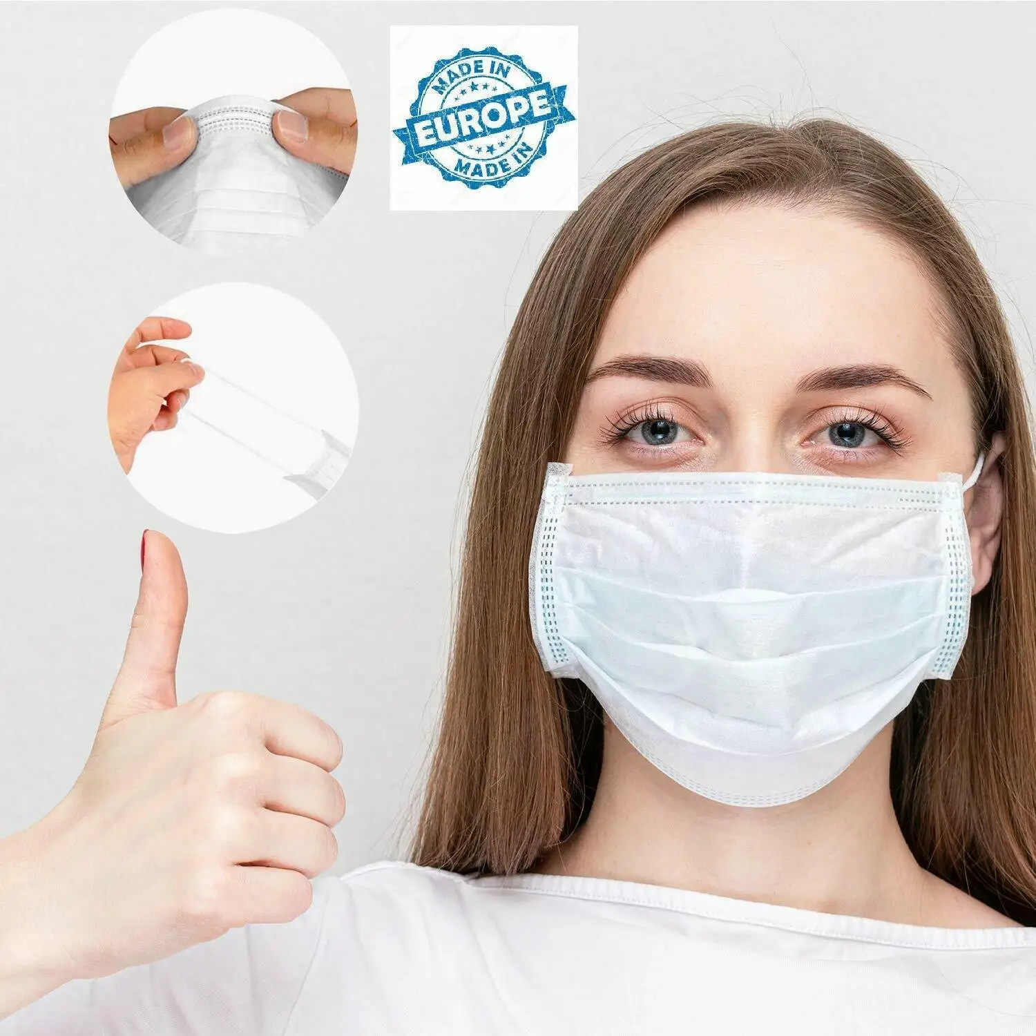 5 шт. рот маска одноразовая белая маски для лица рта Нетканая Маска Анти-пыль 3