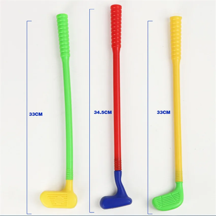Children Kids Golf Club Toys 3 Golf Clubs Ball Toy Mini Golf Game Sports For Baby Grasping Ability Developing