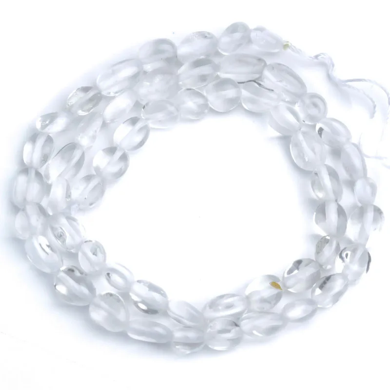 

Fashion Natural Jewelry 6x8 mm 8x10 mm amorphous White Crystal Loose Beads for DIY Jewelry Making Bracelet Necklace Accessories