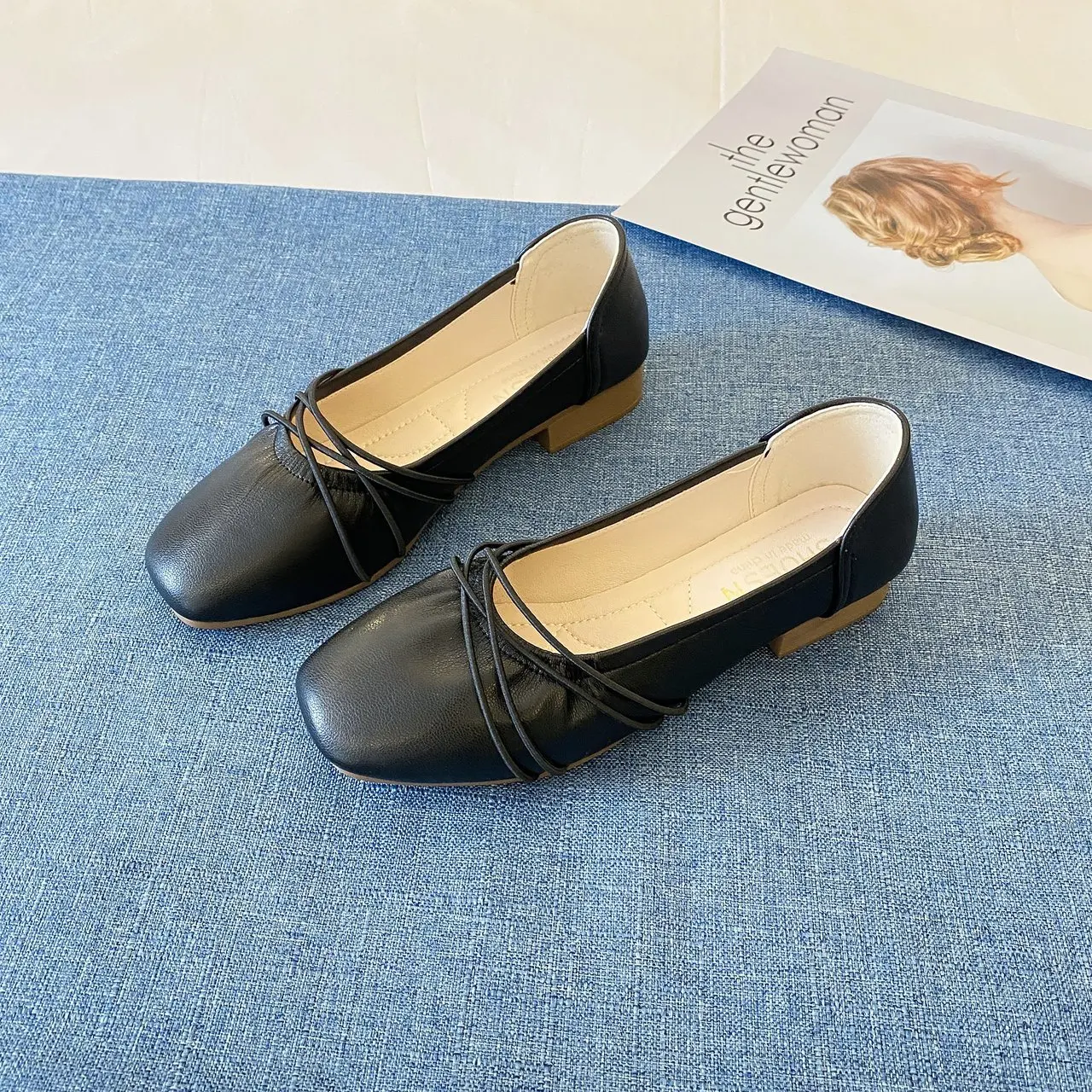 

2021 Spring Casual Flats Shoes Women Shallow PU Cute Loafers Shoes For Woman Comfortable Breathable Soft Slip On Woman Flat Shoe