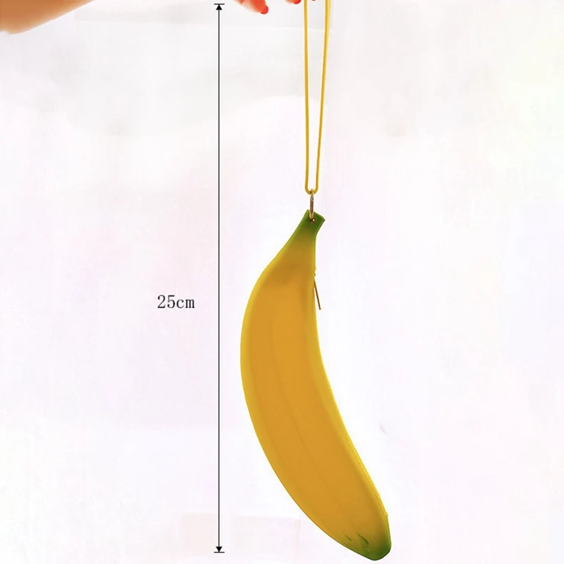 

Novelty Silicone Banana Coin Purse Women Girls Portable Money Purses Bag Key Wallet Pouch Lovely Cute Wallet Bags Pockets Yellow