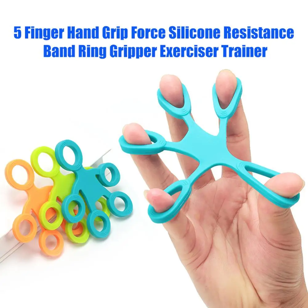 1 шт. Фитнес ручной тренажер для пальцев вытяжное кольцо ремешок инструмент для натяжения силовой тренажер обучение выпрямитель пальца тренер