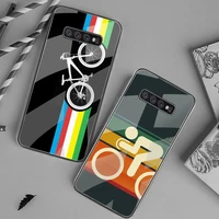 dabieshu bicycle bike sport luxury phone case tempered glass for samsung s20 plus s7 s8 s9 s10 plus note 8 9 10 plus