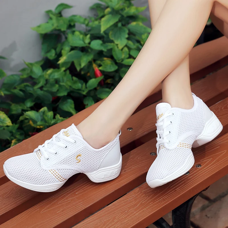 

Women's Fashion Casual Sports Shoes Summer Newest Mesh Breathable Dance Shoes All-match Sports Running Net Shoes Women's Shoes
