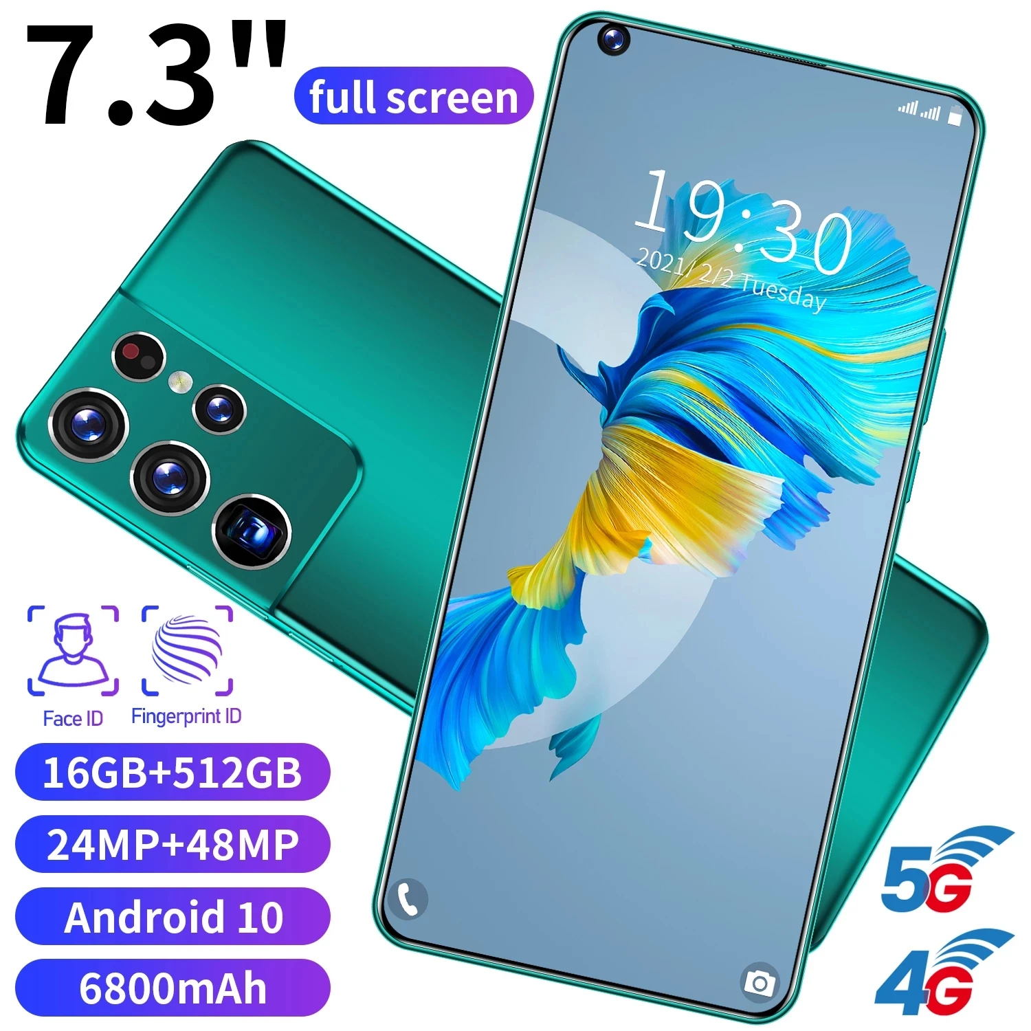 

S21 Ultra Smartphone, Global Version, 2021 Inch, Android 10, 16 + 7.3 GB, 512 mAh, + 48MP 24MP, Dual SIM Unlocked, Ten Core, 680