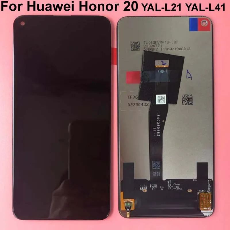 Для 6,26 ''huawei honor 20 honor 20 Pro YAL-L21 YAL-L41 YAL-AL10 ЖК-дисплей Дисплей кодирующий преобразователь сенсорного экрана в сборе запчасти