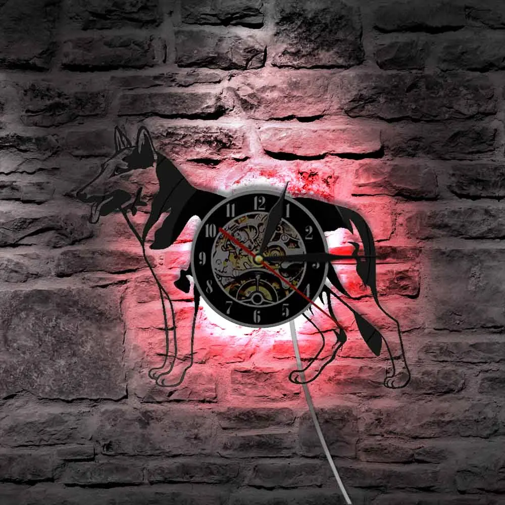 Настенные часы с изображением немецкой овцы в современном дизайне для щенков