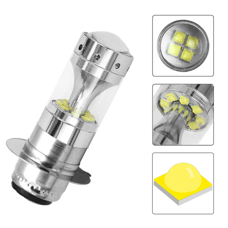 DERI 2 шт. H4 9003 HB2 60 Вт светодиодный мото rcycle головной светильник HID Hi/Low Beam 6500K ampoule светодиодный мото Светильник лампы Мото Аксессуары