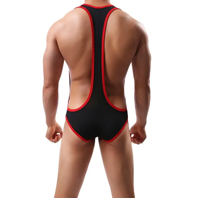 Мужской Бандаж ледяной шелк цельный костюм для борьбы трико нижнее белье |