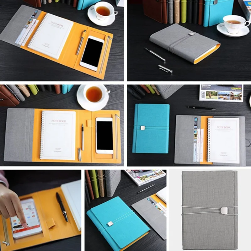 

2020 A5 Book Cover Creative Business Planner Business Office Diary Notebook Office Loose-Leaf Multi-function Travelbook Gift
