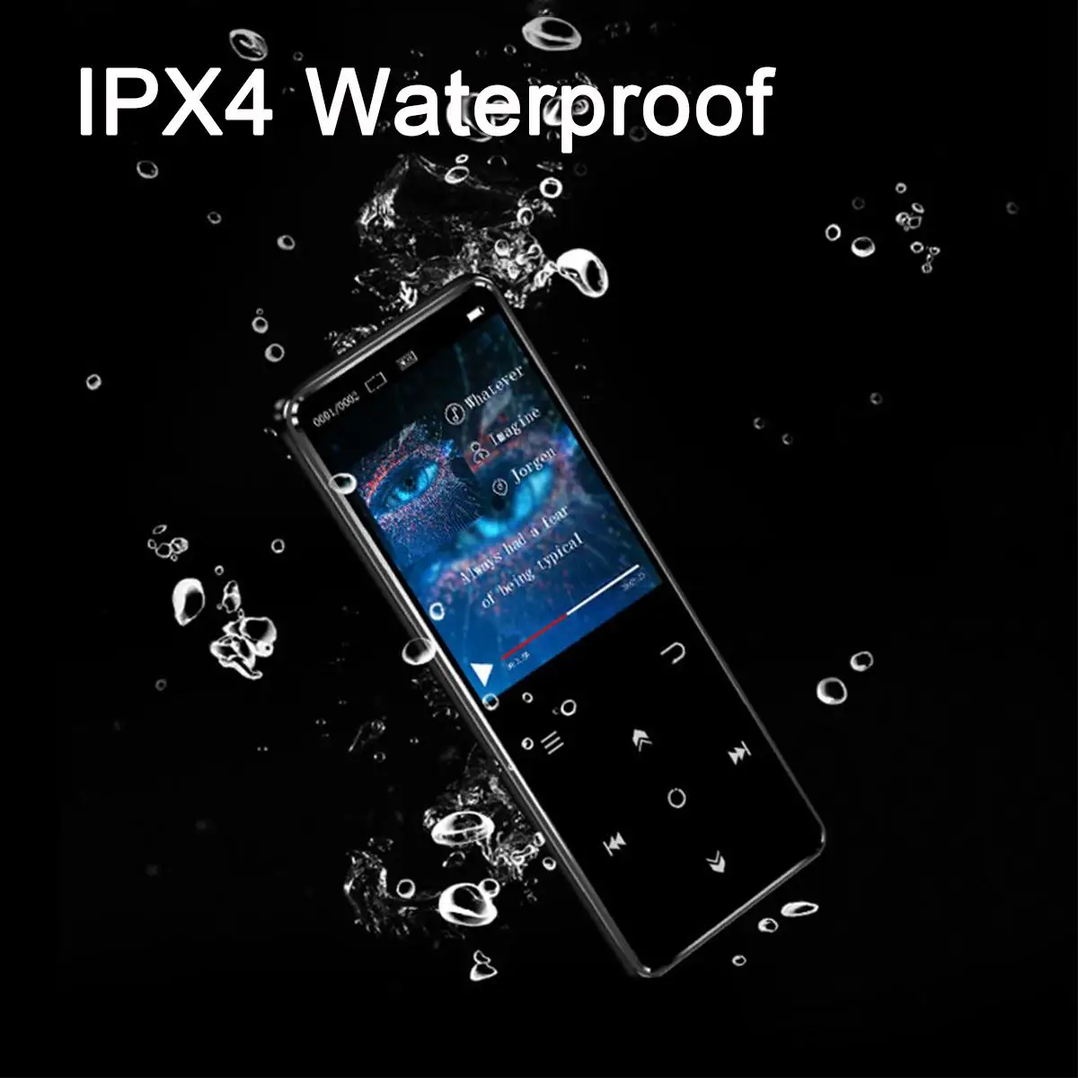 Mp3-плеер 2 4-дюймовый HD сенсорный экран IPX4 водонепроницаемый музыкальный bluetooth