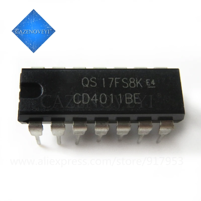 10 шт./лот CD4011BE CD4011 DIP 14 4011 QUAD 2 вход NAND GATE IC в наличии|Интегральные схемы| |