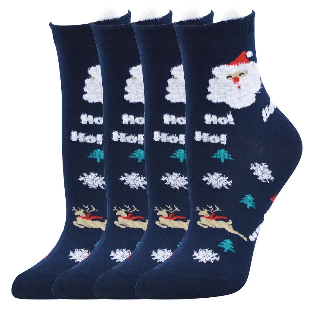 Повседневные деловые носки для работы 3D рождественские принт лося Санта-Клауса