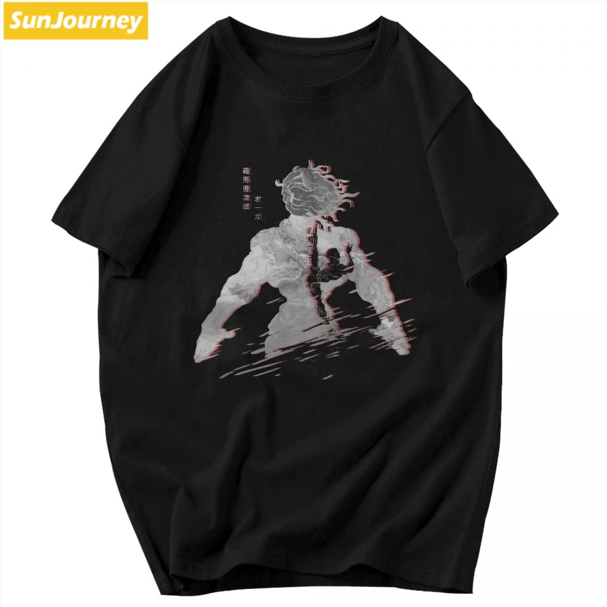 

The Grappler Baki Hanma Grey T Shirt Big Size Cotton Custom Short Sleeve T-shirt