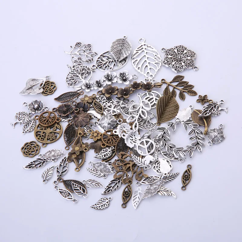 

100 шт. Подвески с листьями дерева, подвески, серьги, ожерелье, браслет на ногу, аксессуары для изготовления ювелирных изделий, фурнитура для р...