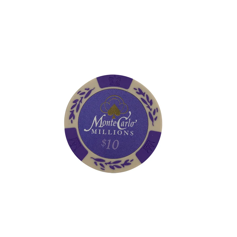 10 yuan face value K8356 25 шт./лот доллар пшеничной пленки глиняные чипы монеты Baccarat Texas Hold'em Цвет Корона глина покерные игровые чипы Pokerstars 14 г - Цвет: 10 yuan face value