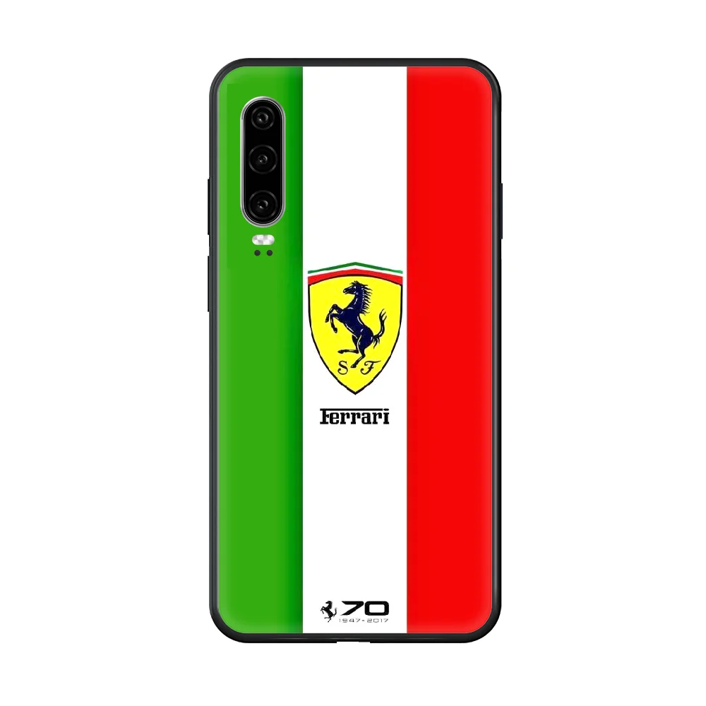

F-Ferrari Sports Cars Phone case For Huawei P 30 10 20 40 Lite Smart Z Pro 2019 black 3D Etui silicone cell cover art prime