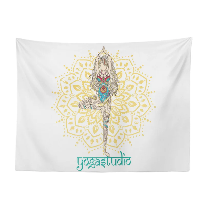 Альтернативный женский гобелен для йоги перевернутая мандала чакра гостиная