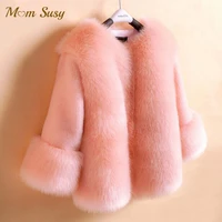baby girl winter jacket faux fur thick infant toddler teen warm xmas fur coat baby princess outwear snow coat girl clothes 1 14y