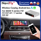 NaviFly Apple, беспроводной Carplay Android авто для BMW 5 серии F10 F11 F07 GT  7 серии F01 02 AI коробка Мультимедиа Стерео GPS