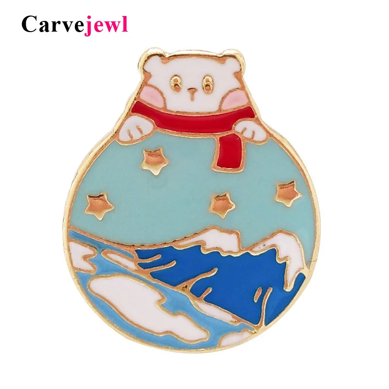 Carvejewl Korea design new Animal Cat Bear Snow Mountain Cactus Cartoon Astronaut Planet enamel Brooch wholesale Fashion Jewelry | Украшения