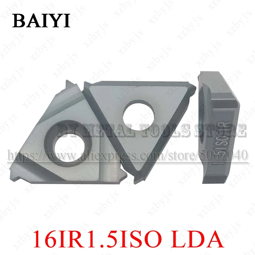 Твердосплавные резьбовые пластины 16IR 1.5ISO LDA режущие Сменные Резьбовые лезвия 1 5