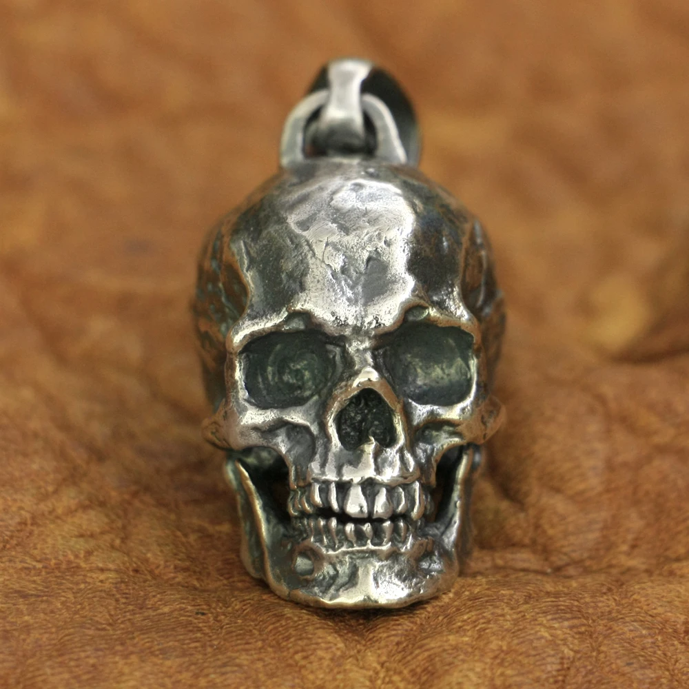 Мужская подвеска для байкеров TA177 массивный тяжелый кулон в виде черепа из