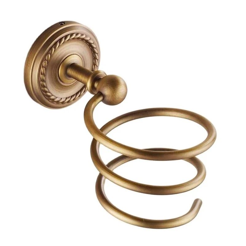 

Полки для ванной комнаты античный латунный держатель для фена настенная полка-стеллаж аксессуары для хранения для ванны держатель для фена