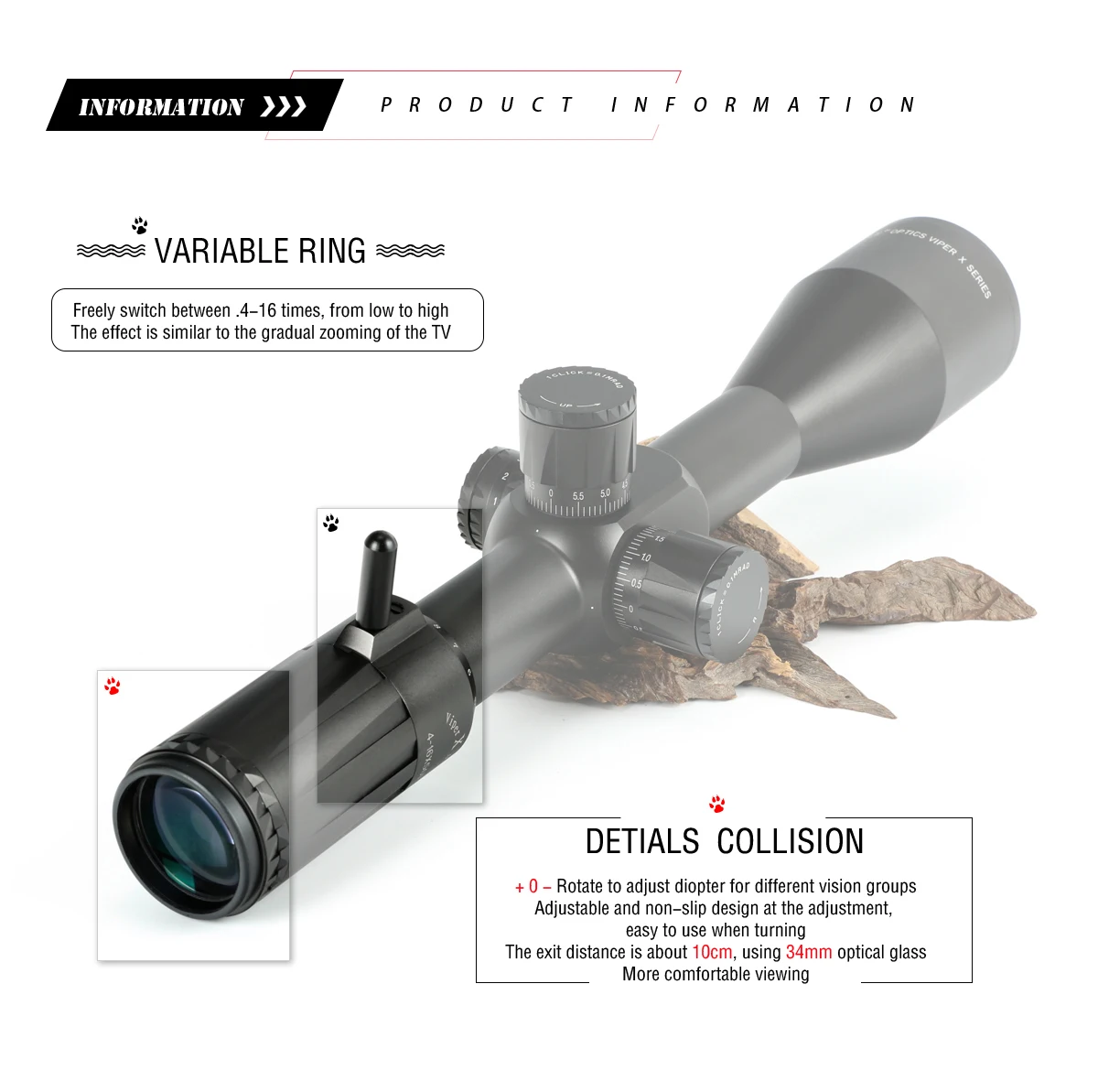 T-EAGLE Viper HD 4-16x50 FFP Большая дальность первая фокальная плоскость съемки охотничий прицел освещенный оптический прицел коллиматор область