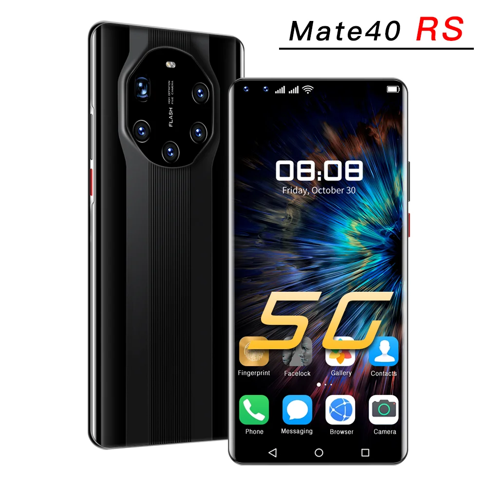

Global Version Smartphone Mate 40 RS 7.3" 24MP+48MP Camera Dual SIM Card 12G 256G Android 10 Phone 4G 5G Celulares Mobile Phone