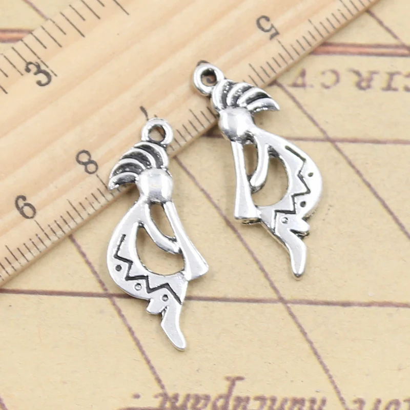 

20pcs Charms Native Kokopelli 31x13mm Tibetan Silver Color Pendants Antique Jewelry Making DIY Handmade Craft