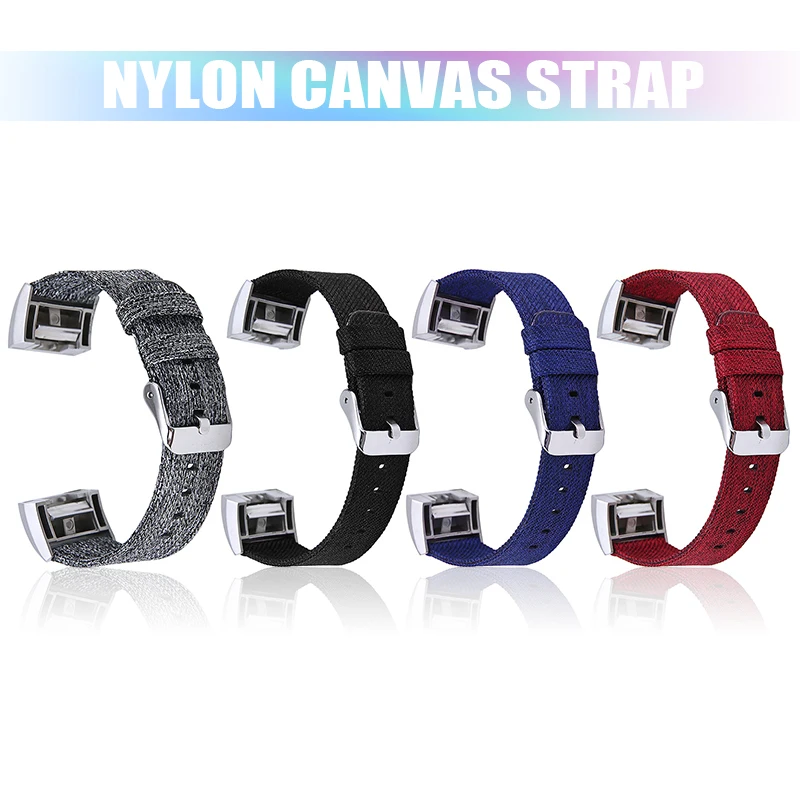 

For Fitbit Charge 2 Smart Watch Wristband Replacement Nylon Canvas Wrist Strap Men Women Adjustable Fashion Sport Watch Band