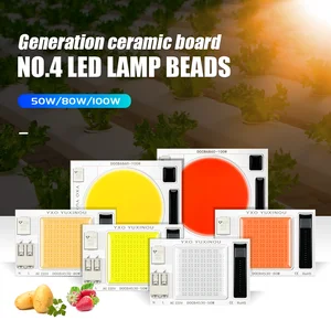 Светодиодный чип полного спектра для выращивания растений и цветов, 1 шт., COB, 220 В переменного тока, 50 Вт, 80 Вт, 100 Вт, Нм