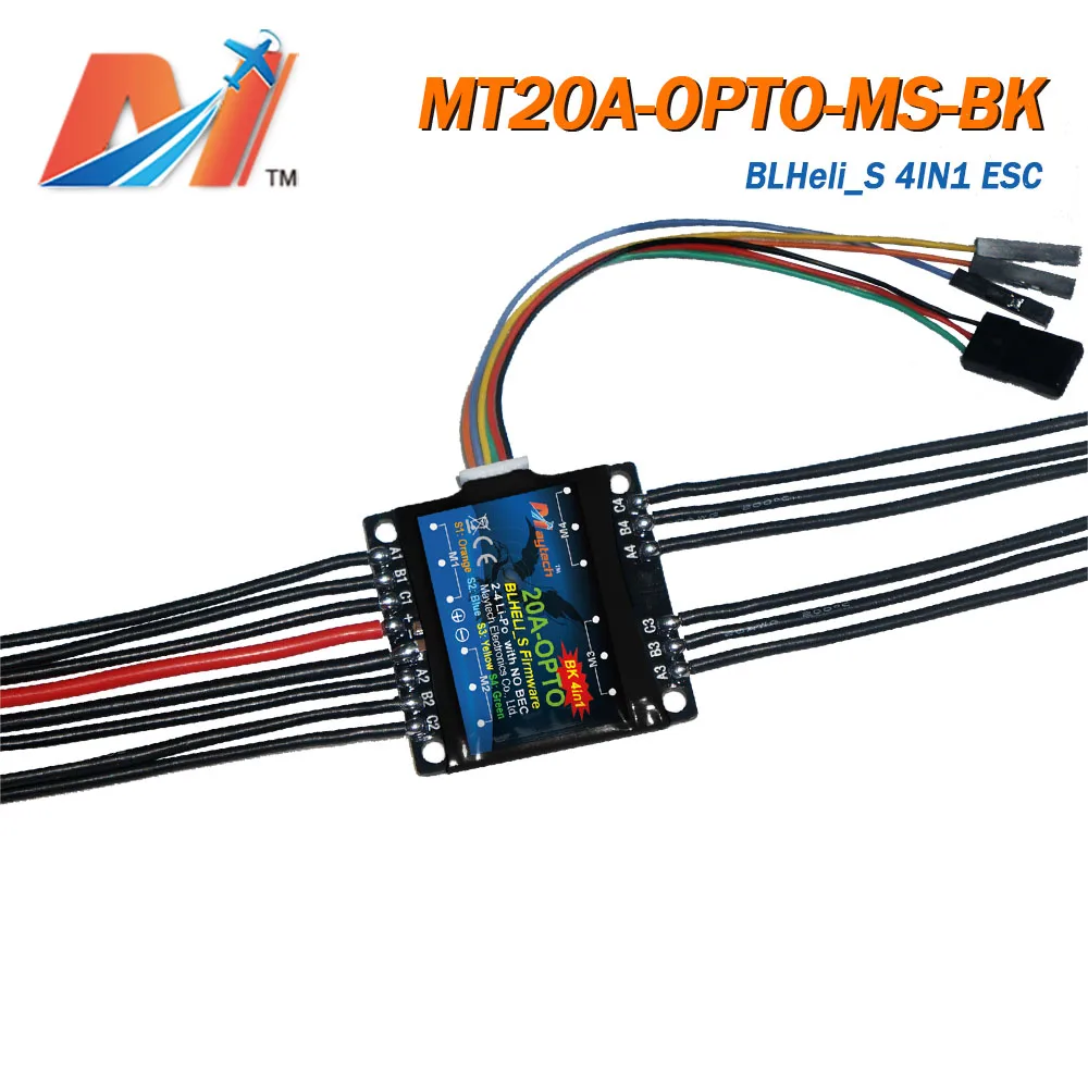 Maytech 20A blheli _ s 4 в 1 контроллер скорости двигателя постоянного тока для 250 RC Multikopterek |