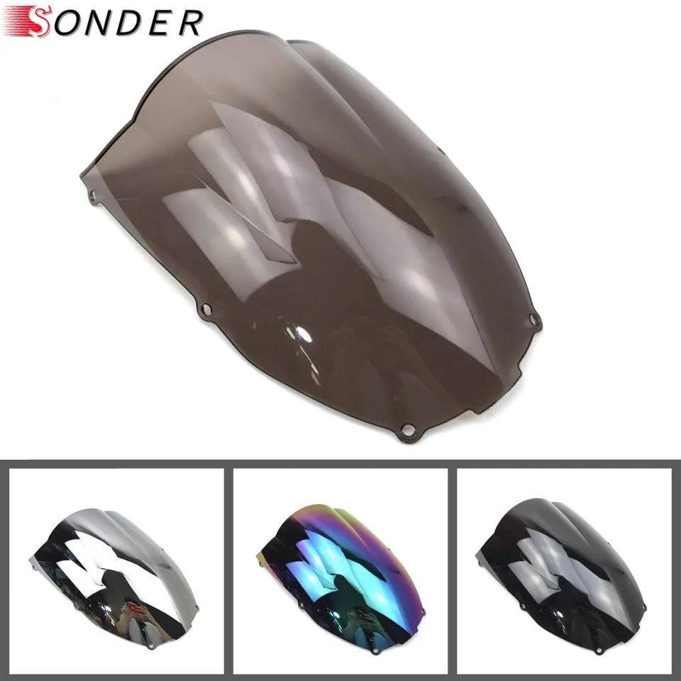 Экран ZX-6R 00 01 02 ветровое стекло мотоцикла двойной пузырьковый ветровой экран