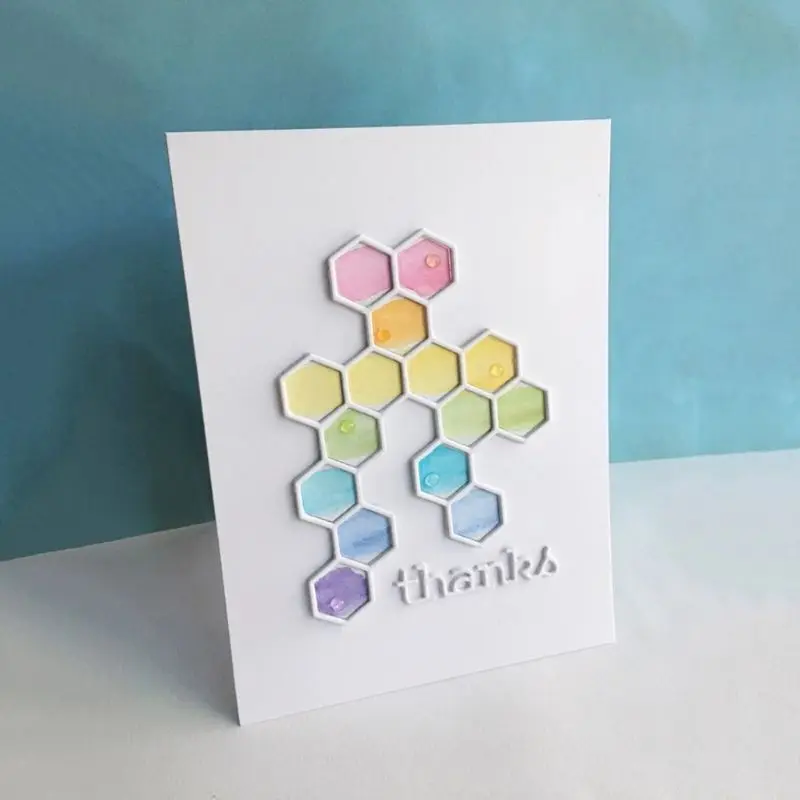 Шестигранной формы умирает трафарет &quotсделай сам&quot металлический Трафаретный