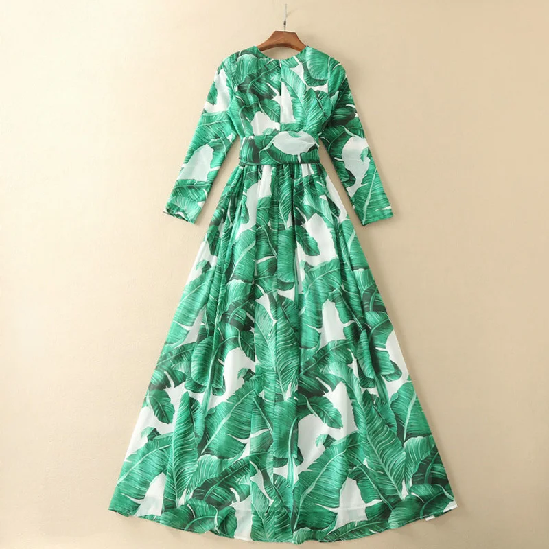 Женское модельное платье макси длинное дизайнерское в стиле бохо с принтом