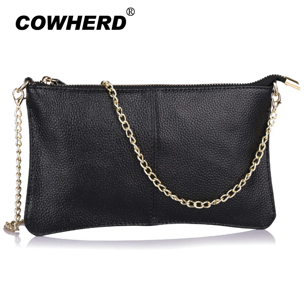 2017 Hot Sale Day Clutch Evening Bags Genuine Leather Handbags Women Purse Casual Shoulder Bag Handbag with Chains CN 906|evening bags|bag