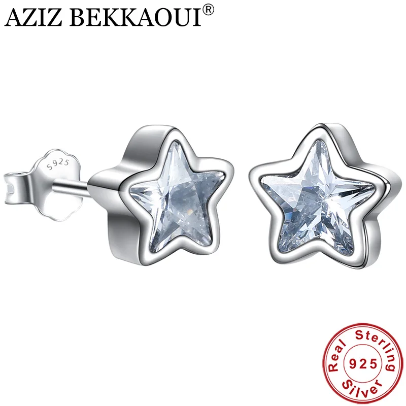 Женские серьги гвоздики из серебра 925 пробы с фианитом|Серьги-гвоздики| |