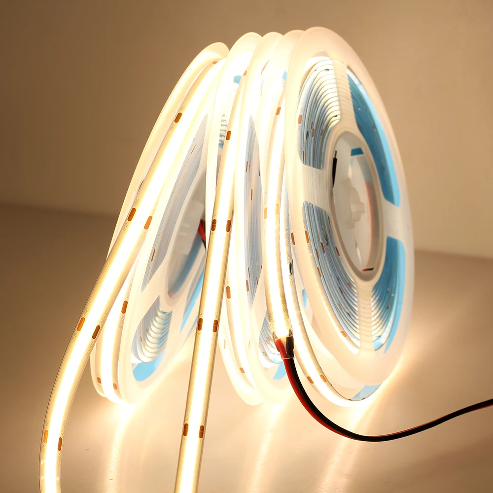 

KeWL COB LED Strip 320 LEDs High Density Flexible COB LED Lights DC12V 24V RA90 3000K 4000K 6000K LED Tape 5m/lot.
